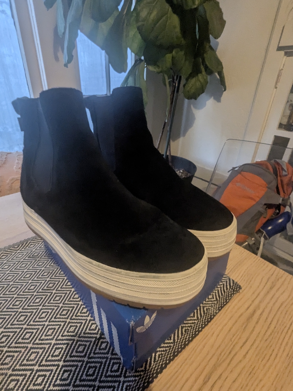 Keds Black Suede Platform Chelsea Boots